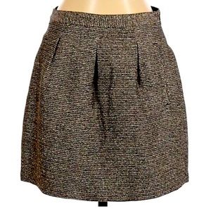 Anthro Metallic Woven Skirt
